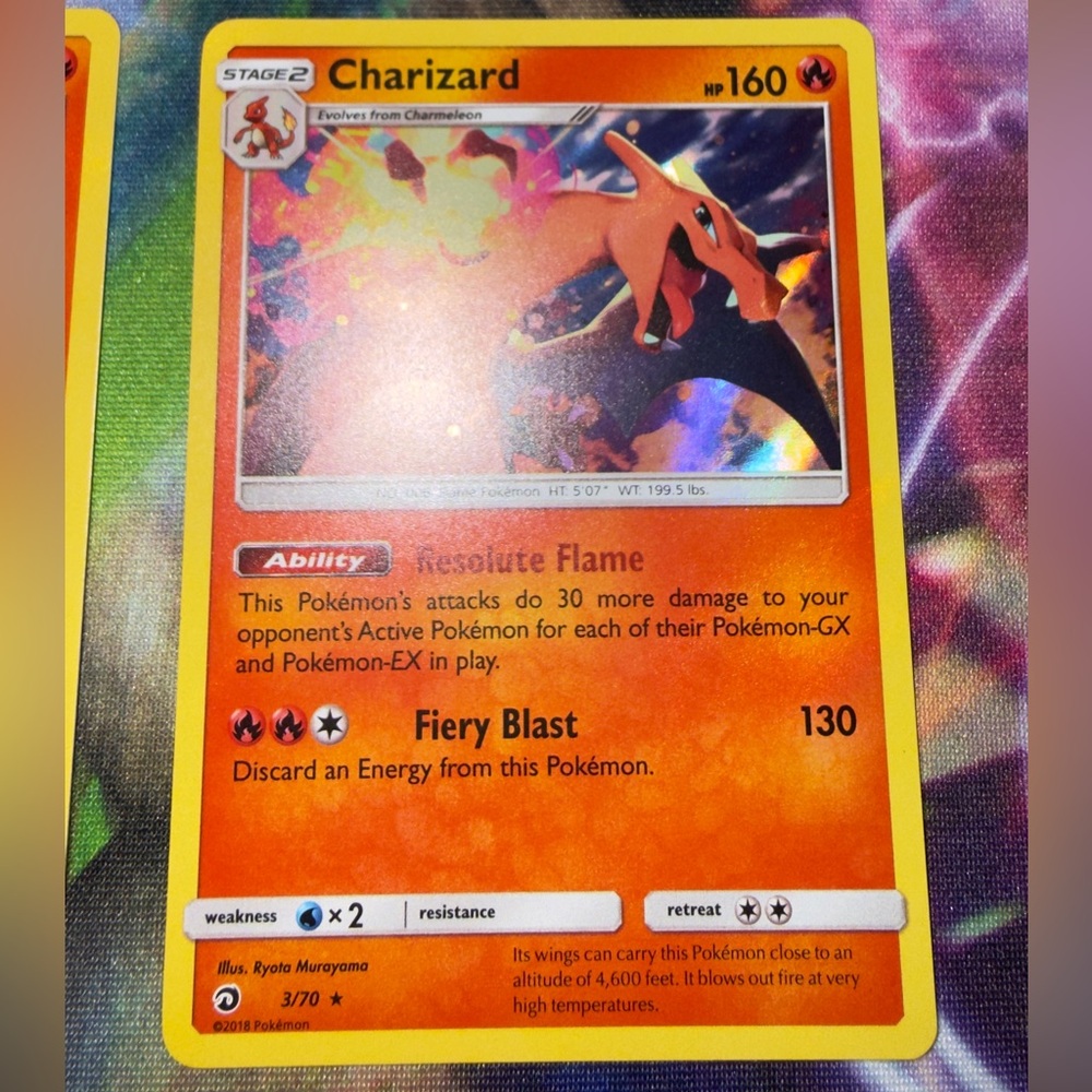 Charizard Holo rare 3/70 Dragon Majesty card pokemon tcg